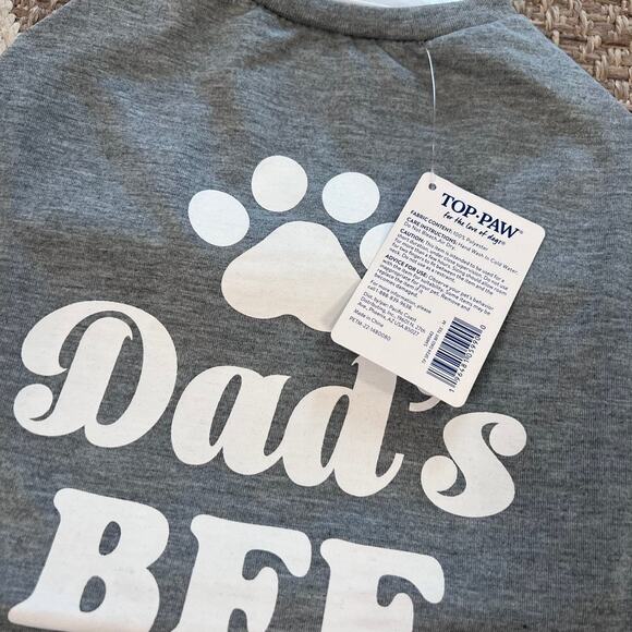 Top Paw "Dad's BFF" Shirt Sz M - Picture 2 of 4